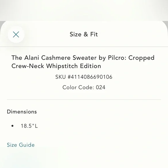 NWT new large Anthropologie pilcro Alani whipstitch cropped cashmere sweater tan - Picture 12 of 17